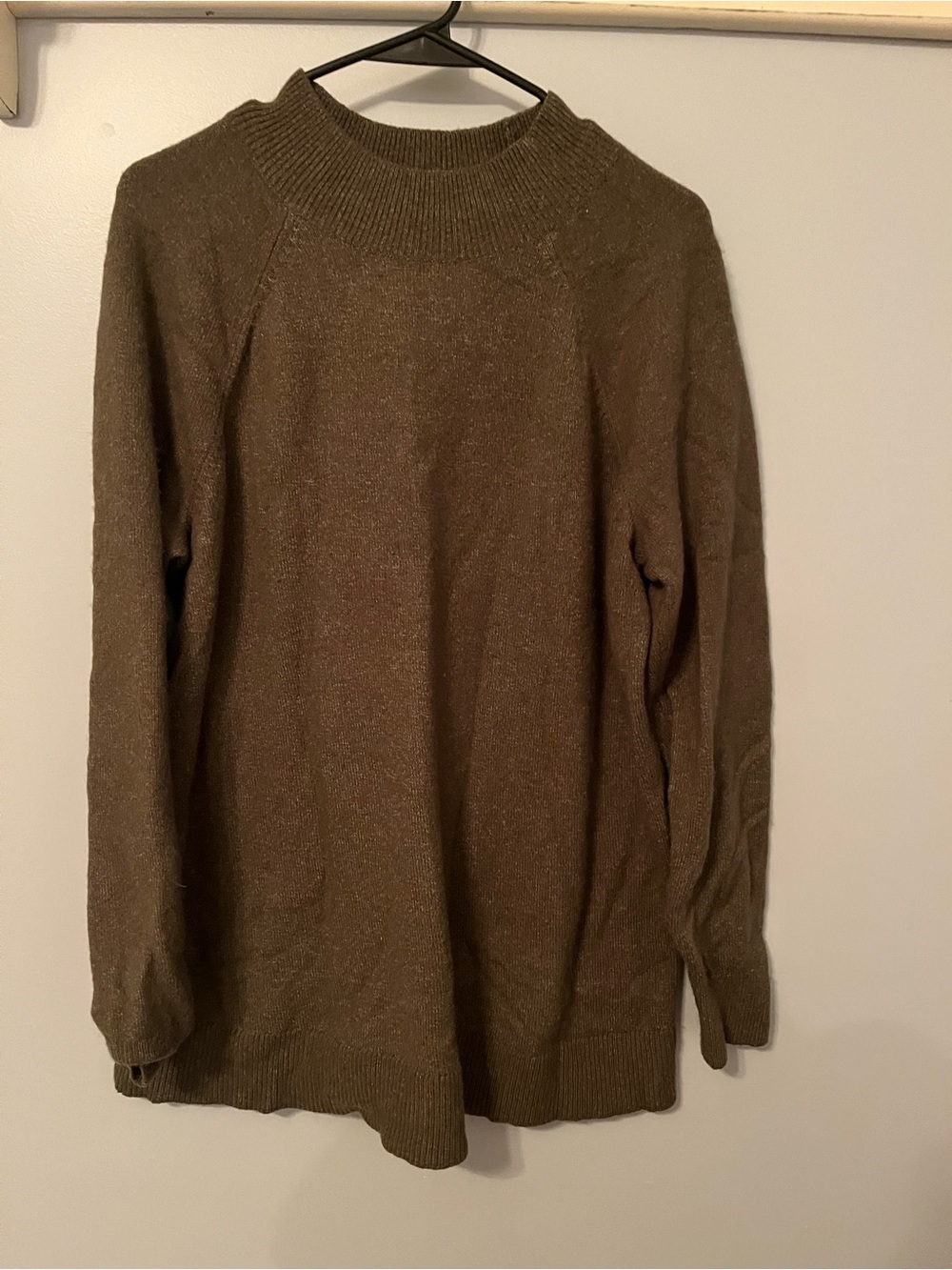 LOFT Olive Brown Crewneck Sweater